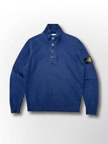 “Brugt Strik fra Stone Island trøje sweater sweatshirt i Marina blå farve i M medium 621554185”