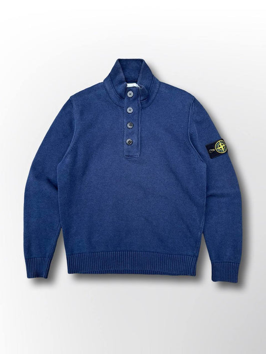 “Brugt Strik fra Stone Island trøje sweater sweatshirt i Marina blå farve i M medium 621554185”