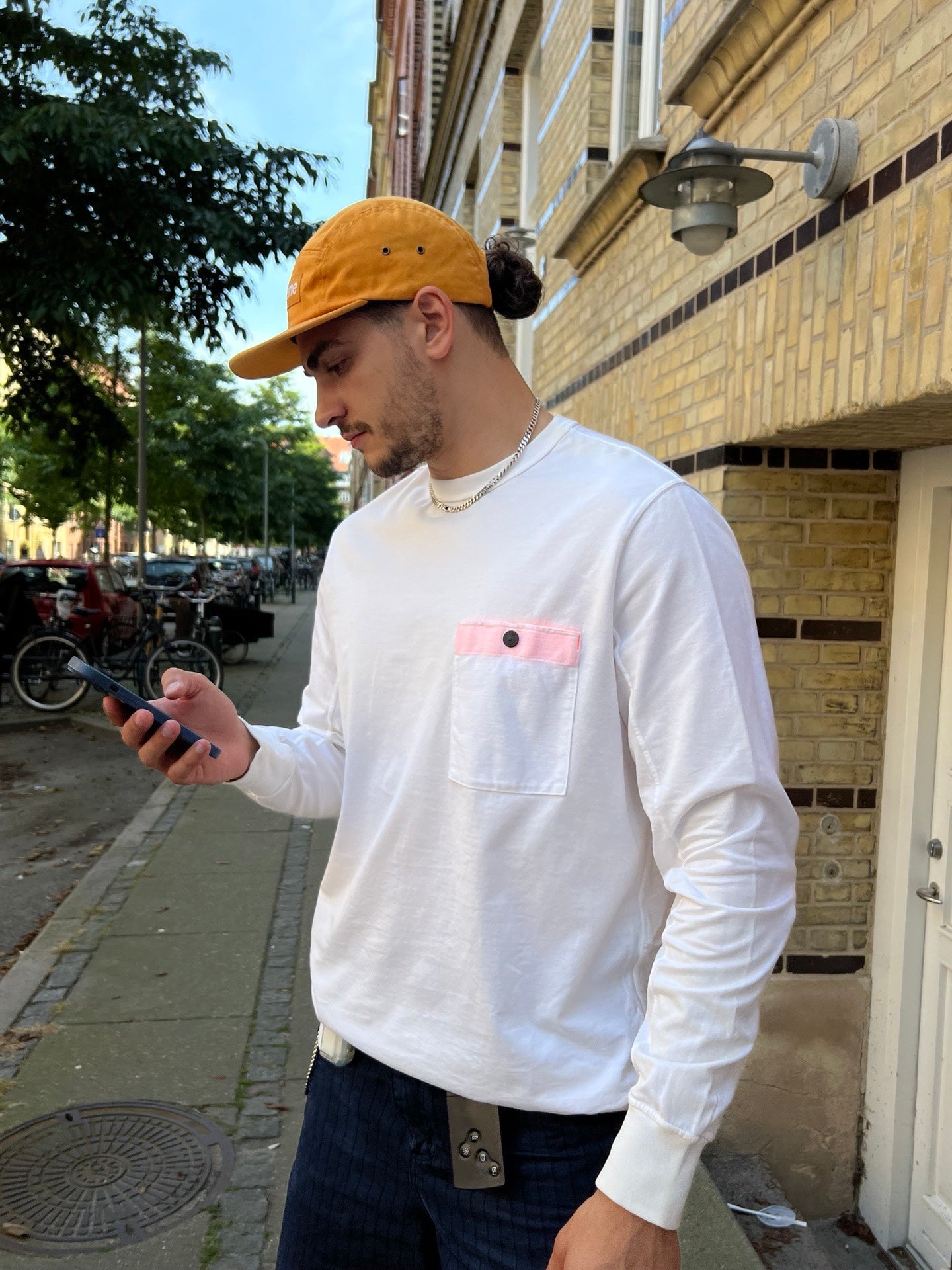 Stone Island Marina sweatshirt reflective logo på ryggen Large