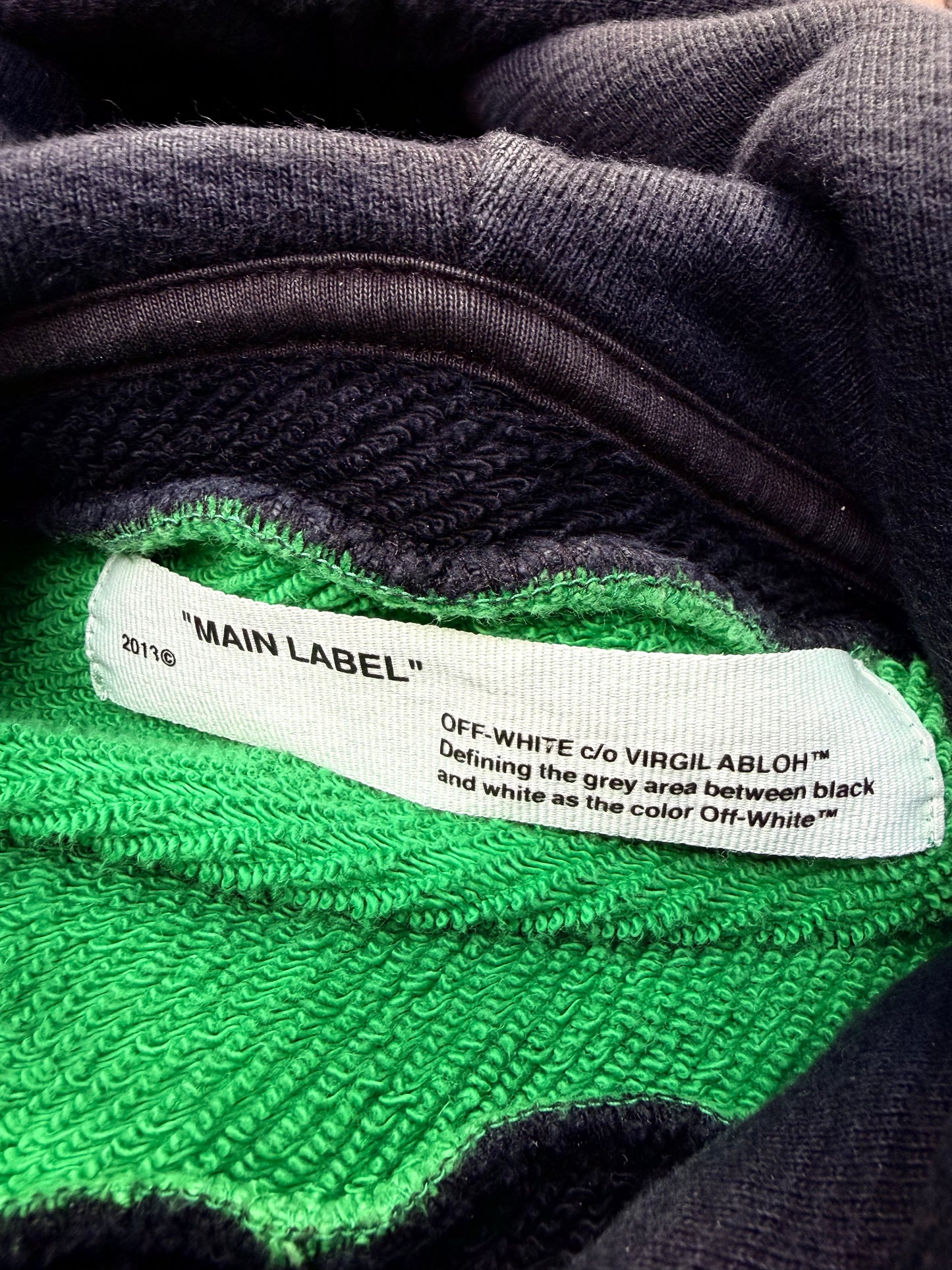 Off-White Impressionism Hoodie – Green / Black – Medium (Fitter Small)