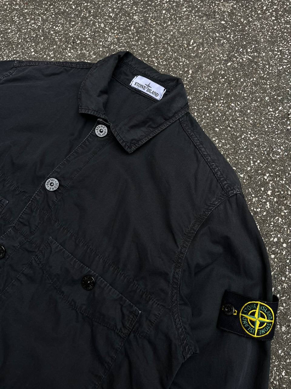 Stone Island Overshirt Skjorte Somerjakke Sort Black M Medium 7415110WN