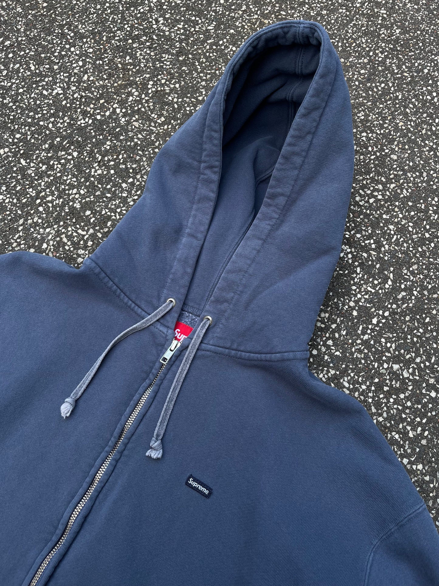 Supreme Small Box Zip Hoodie – Navy Medium