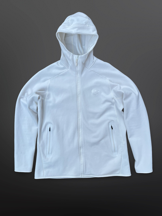 Arc’teryx Fleece Full-Zip Hoodie – White XL Dame M–L Herre