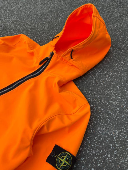 Stone Island Soft Shell R Jacket Sommer Jakke L Large Orange