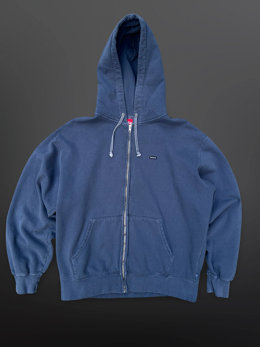 Supreme Small Box Zip Hoodie – Navy Medium