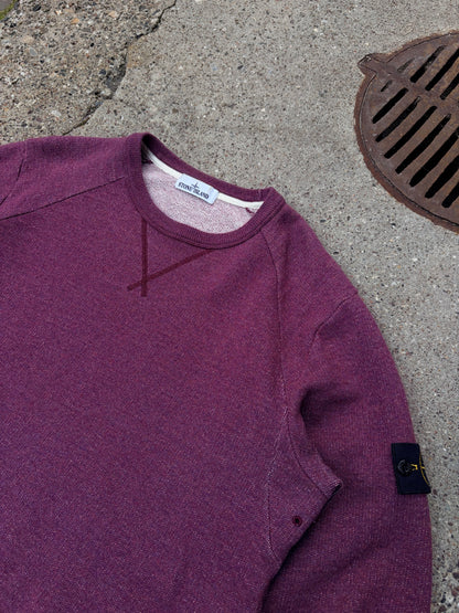 Stone Island Wool Knit Sweatshirt – Purple – XXL (Fitter XL)