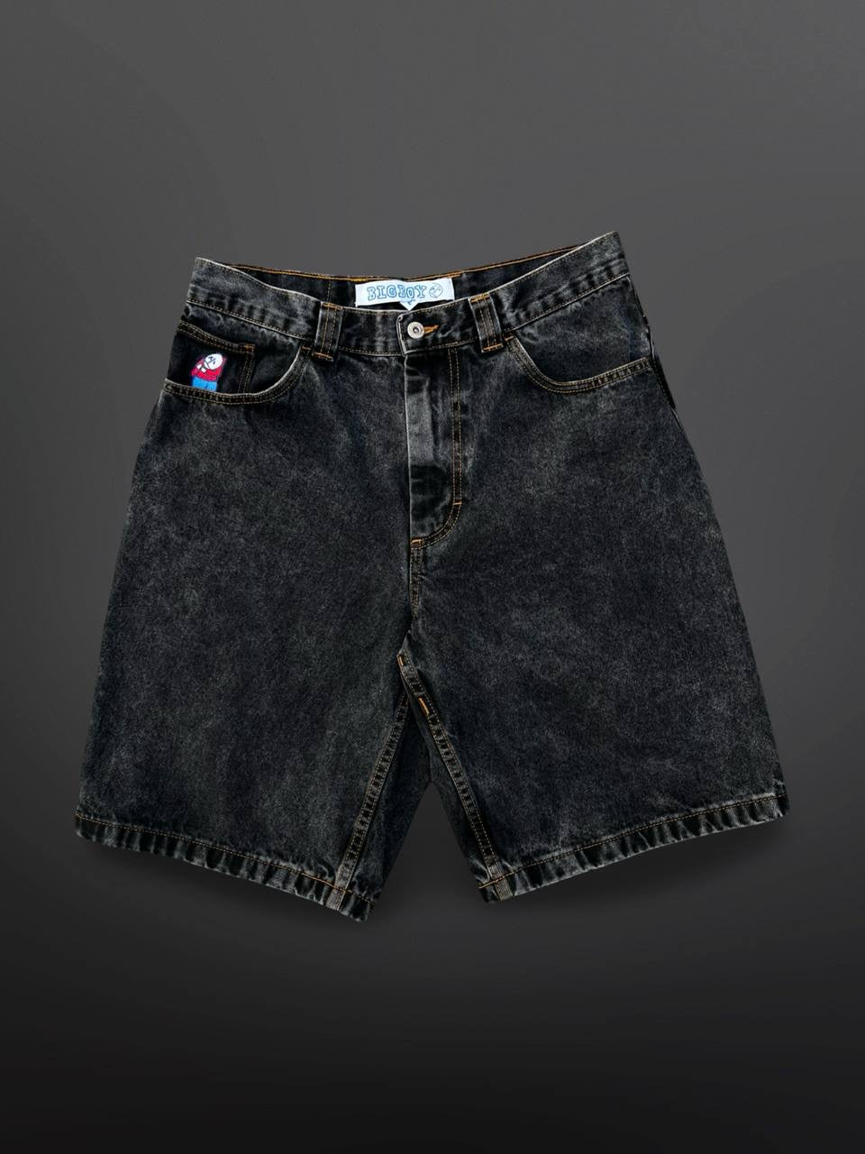 Polar Big Boy Denim Shorts M Medium Black Jeans Shorts