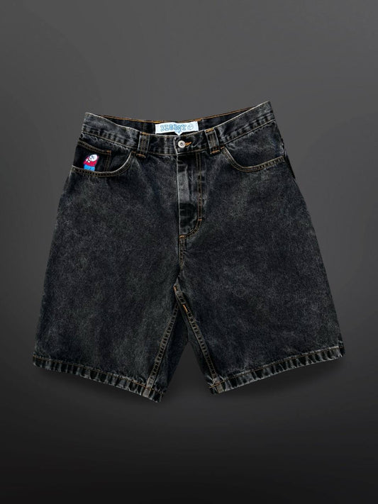 Polar Big Boy Denim Shorts M Medium Black Jeans Shorts