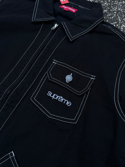 Supreme Canvas Work Jacket Sort, Str. M Sort Black Brand New