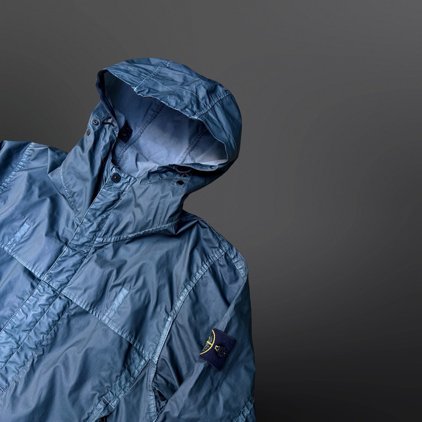 Stone Island Mussola Gommata Jakke – Small  Steel blue