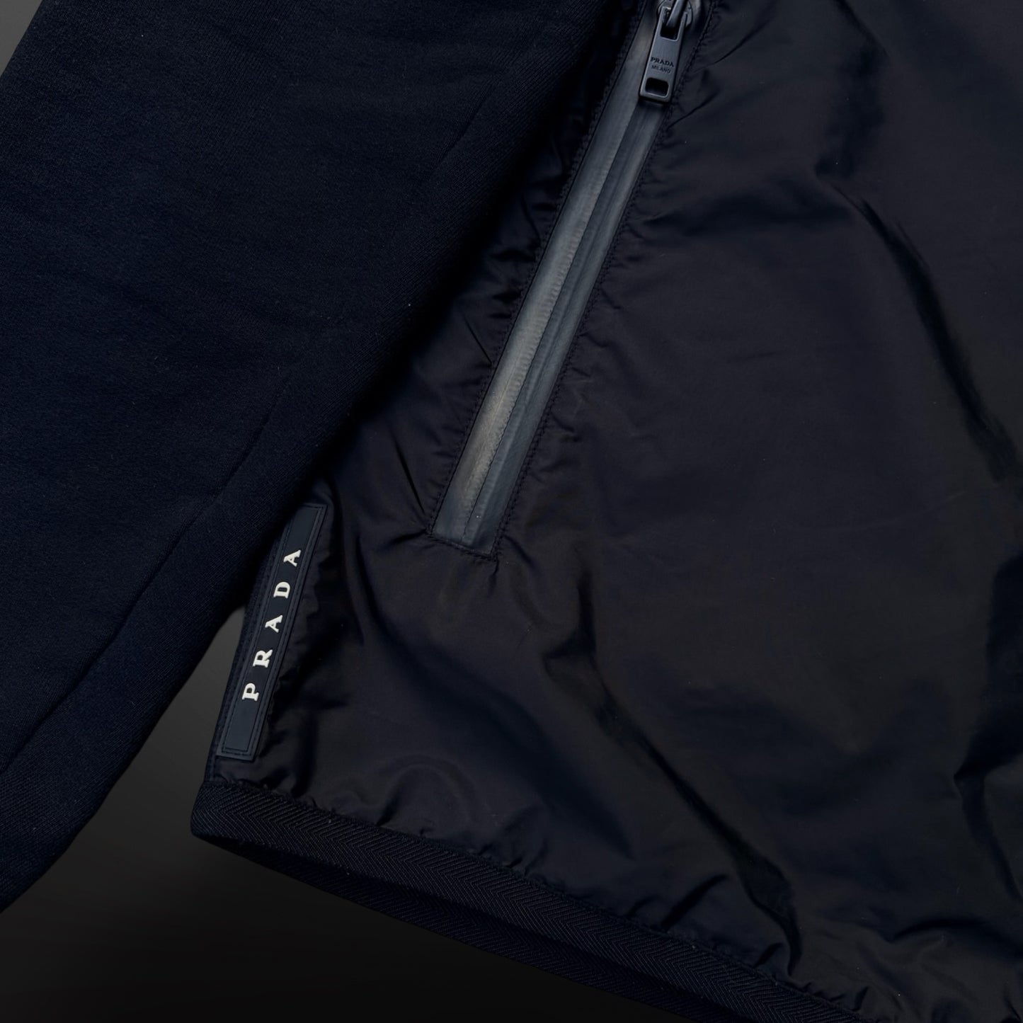 Prada Technical Zip Jacket – Black L Large ( Fitter Medium )