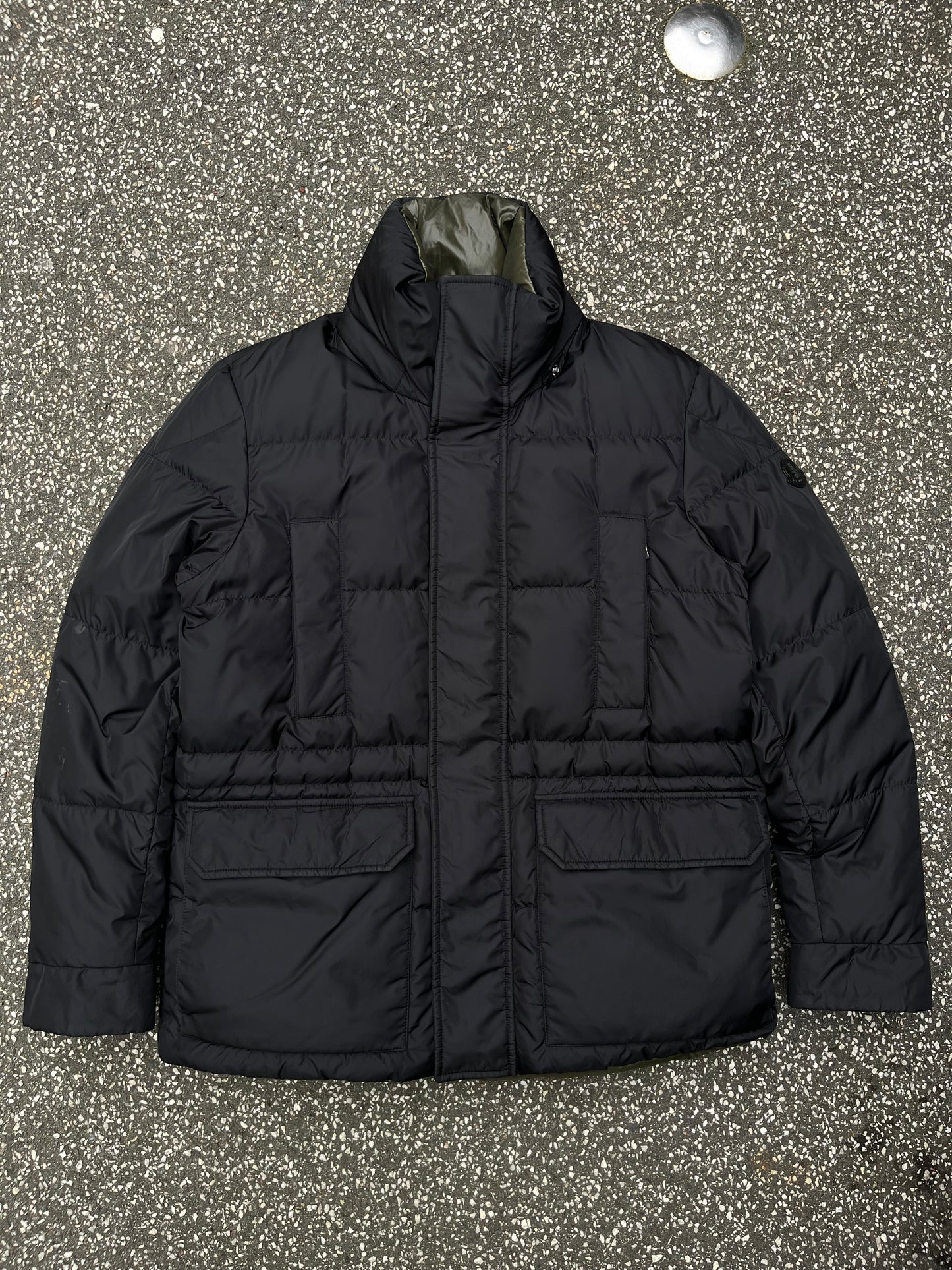 Moncler Guerin Vinterjakke Reversible Vendbar Puffer Sort Grøn M Medium