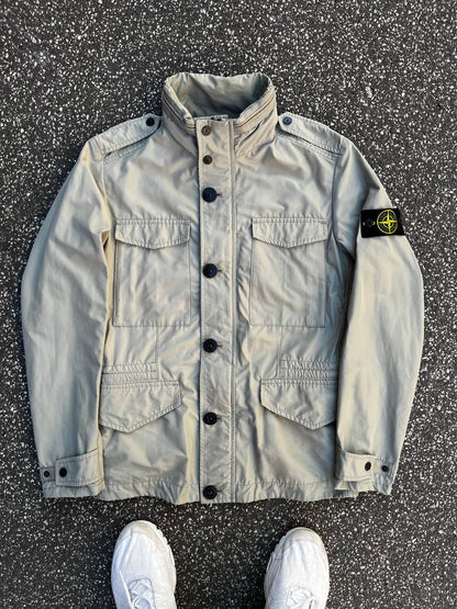 Stone Island Micro Reps David Jakke Beige S Small Brugt Used