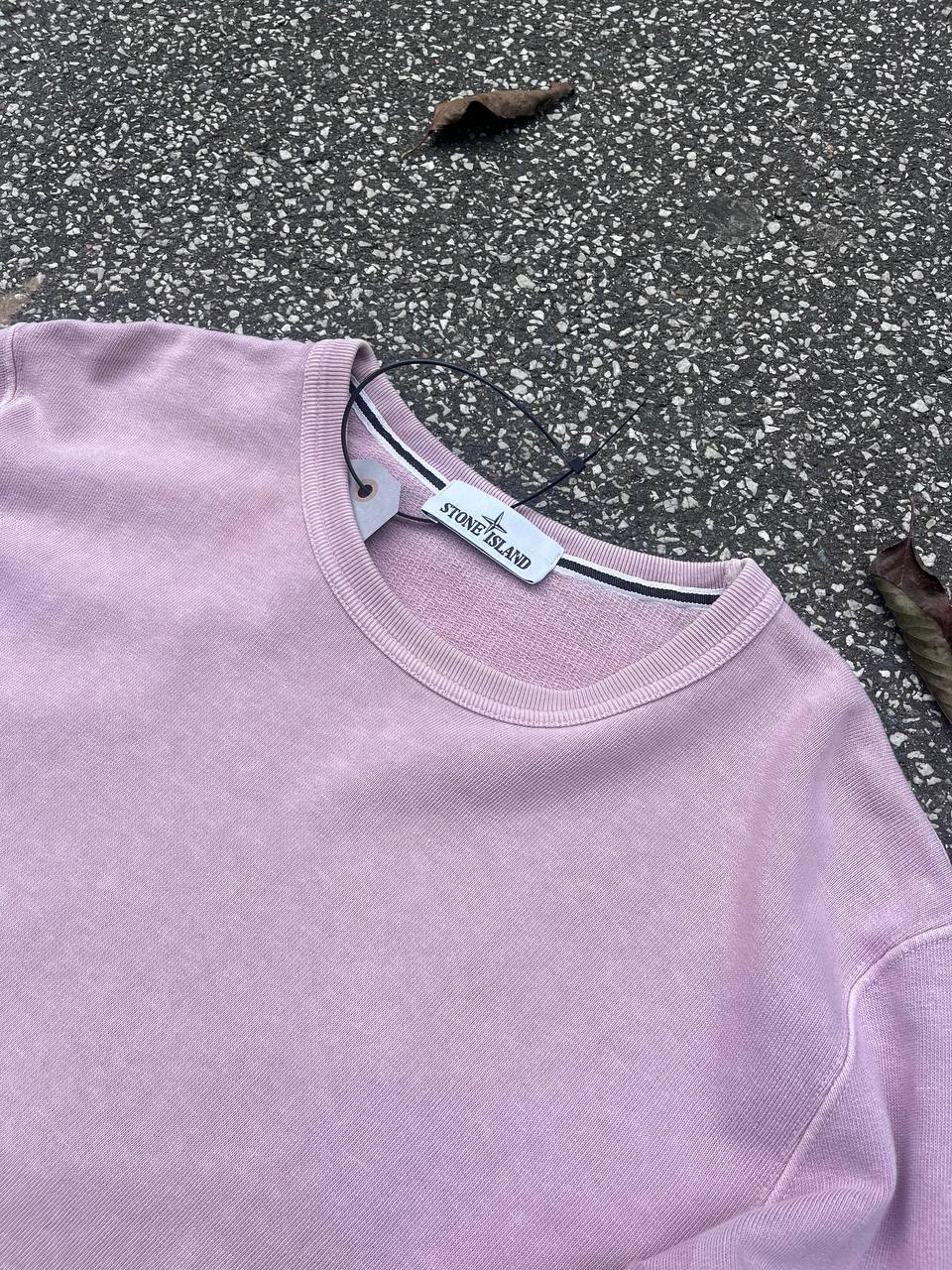 Brugt Sweatshirt fra Stone Island sten Ø SI i XL herre mænd i pink Lyserød Farve