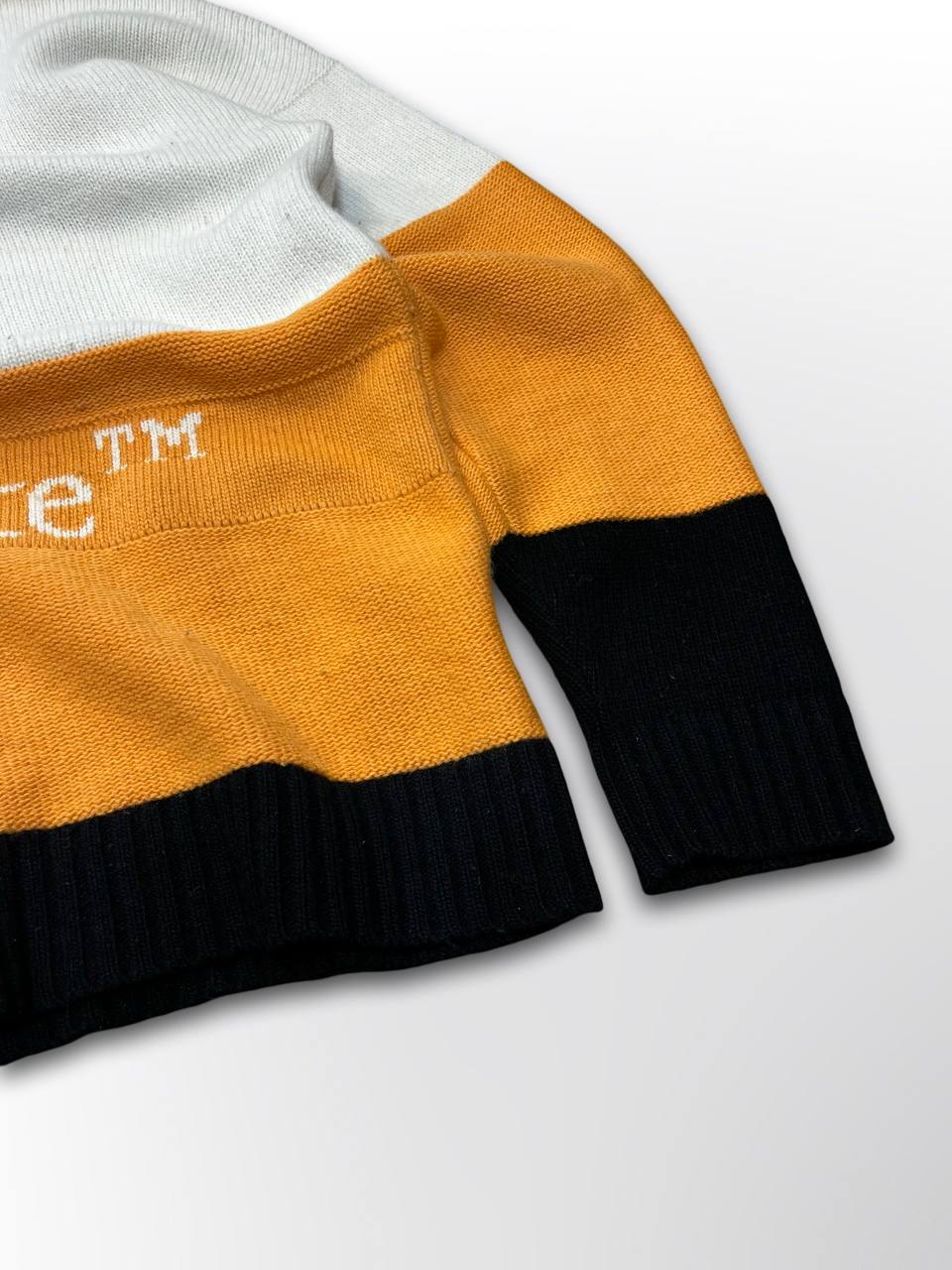 Brugt Off-White Tm Trøje Strik Striktrøje Sweater i uld L large 100% wool uld i multifarve