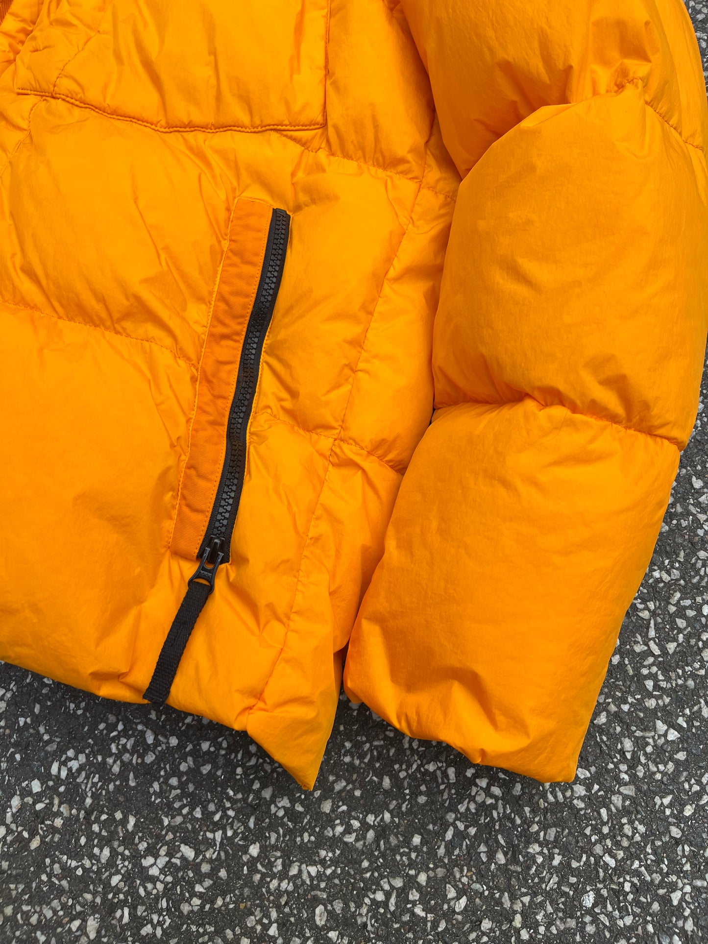 Stone Island Crinkle Down Jacket Orange, L Large