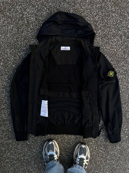 Stone Island Micro Reps Jakke Sommerjakke Vindjakke i Sort Large
