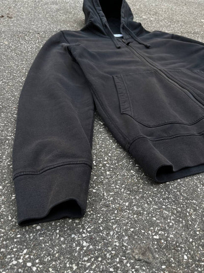 Stone Island Zip Up Hoodie Hættetrøje Sort Black 731564220 Brugt Used