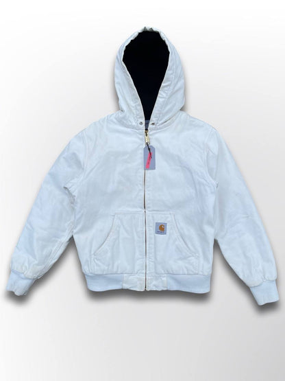 Brugt Used Carhartt Active Vinter Jacket Carhartt WIP i Hvid Farve S Small herre med Fleece 3M Insulation