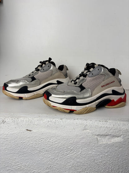 Balenciaga Triple S ‘Silver Red’ – Size 37