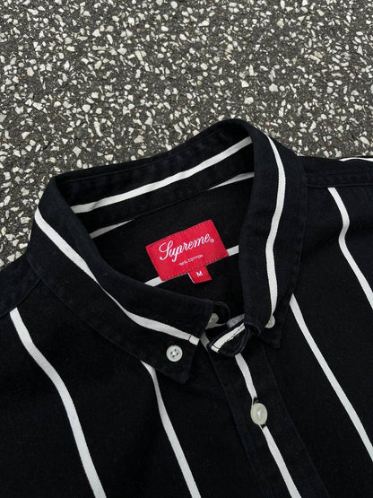 Supreme Skjorte Stribende M Medium Sort