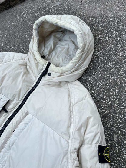Stone Island Crinkle Reps NY Down Jacket Off White Str. Large