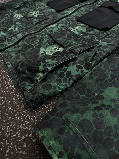 Stone Island Alligator Camo 50 Fili Jakke Overshirt Vind Og Vandafvisende XL Grøn Green XL 6815454E2