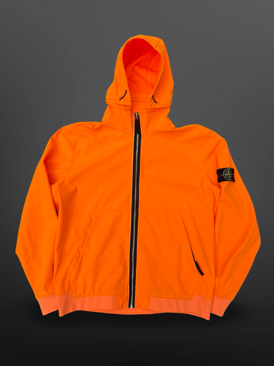 Stone Island Light Soft Shell-R Hoodie – Orange – XXL