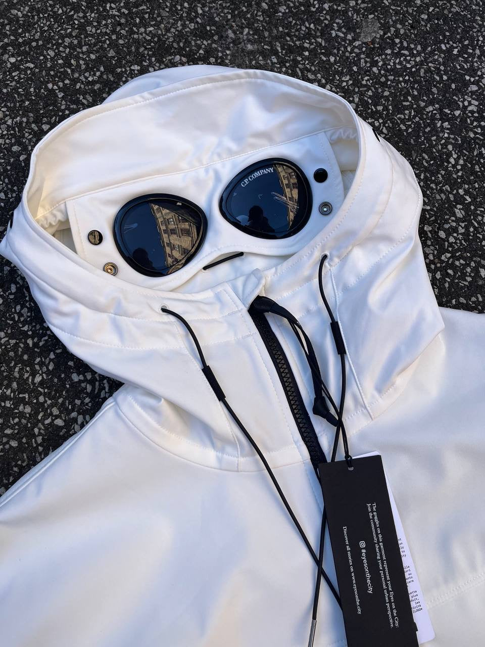 C.P. Company Google Softshell R i Hvid XL 54 Brand New