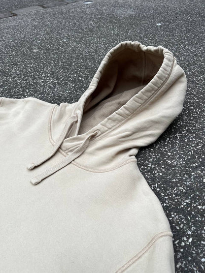 Stone Island Hættetrøje Hoodie i Beige Sand Farve XL Xlarge Brugt Used
