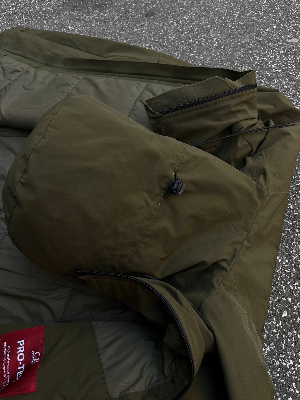 C.P.Company Pro-Tek jakke Primaloft i khaki Grøn S Small Brugt