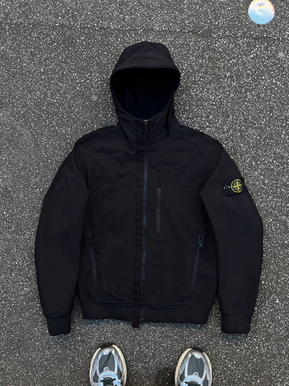 Stone Island Soft Shell R Sort med Fleece insulation Medium Brugt