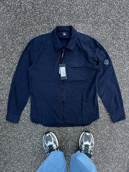 C.P. Company Overshirt Skjorte med Lynlås i Navy Mørkeblå XL Brand New