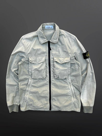 Stone Island Overshirt Sommerjakke Skjorte S Small Beige Brugt Used