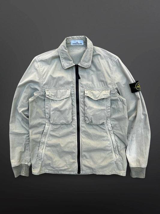Stone Island Overshirt Sommerjakke Skjorte S Small Beige Brugt Used