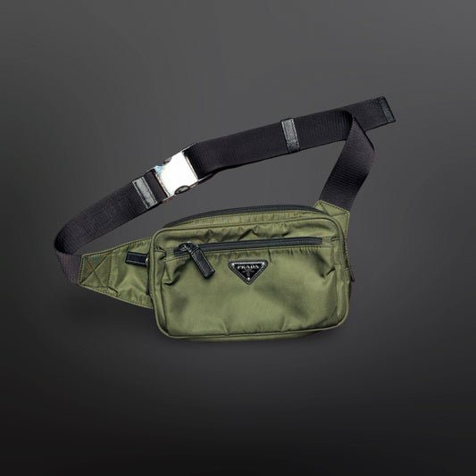 Prada Re-Nylon Bæltetaske Grøn – Army Green Waist Bag / Crossbody Bag