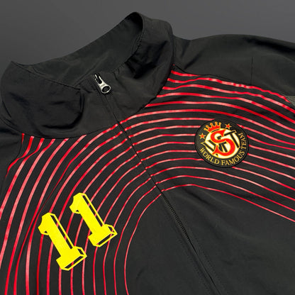 SUPREME WORLD FAMOUS TEAM TRACK JACKET SORT/RØD M Medium