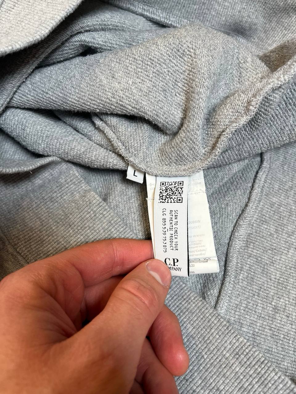Brugt Used Sweatshirt C.P.Company i Grå farve L large herre M medium Dame unisex model