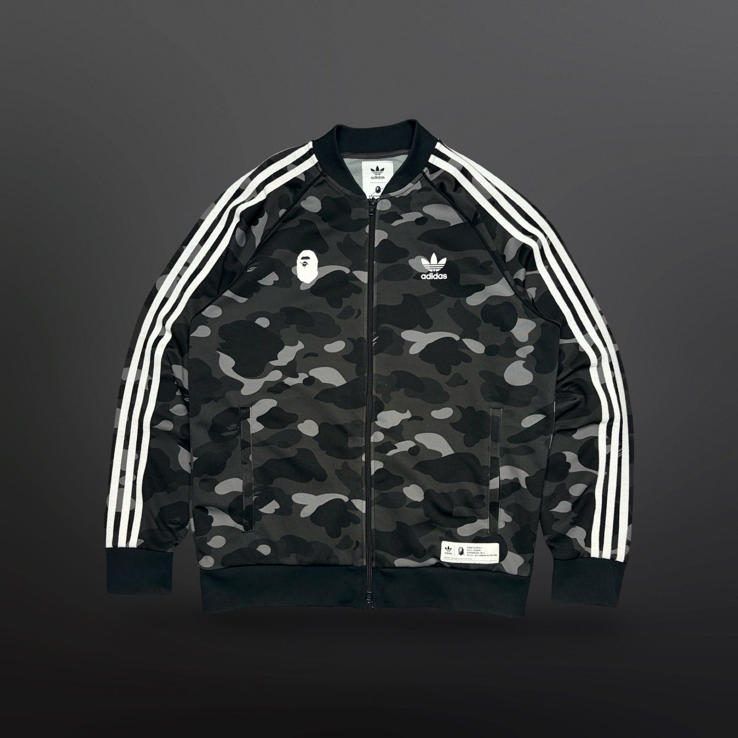 Adidas Originals x BAPE Camo Track Jacket Sort – Medium