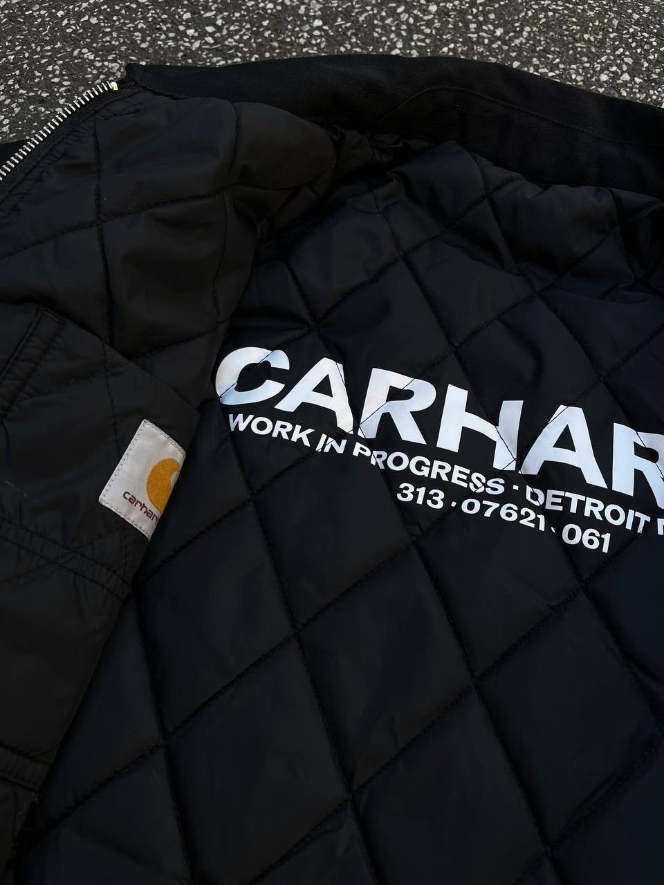 Carhartt Detroit Jacket i Sort Madera Jacket Vendbar M Medium