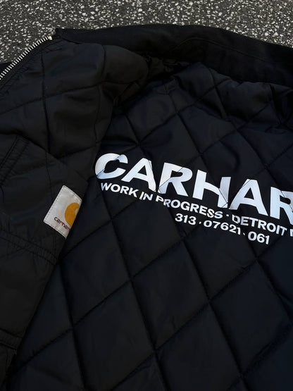Carhartt Detroit Jacket i Sort Madera Jacket Vendbar M Medium