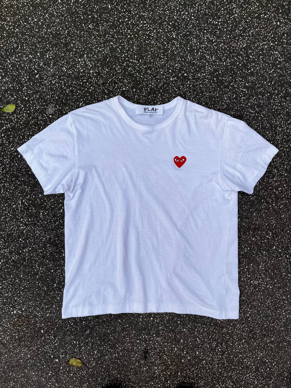Play Comme Des Garçons T-Shirt Tee I Hvid White XL