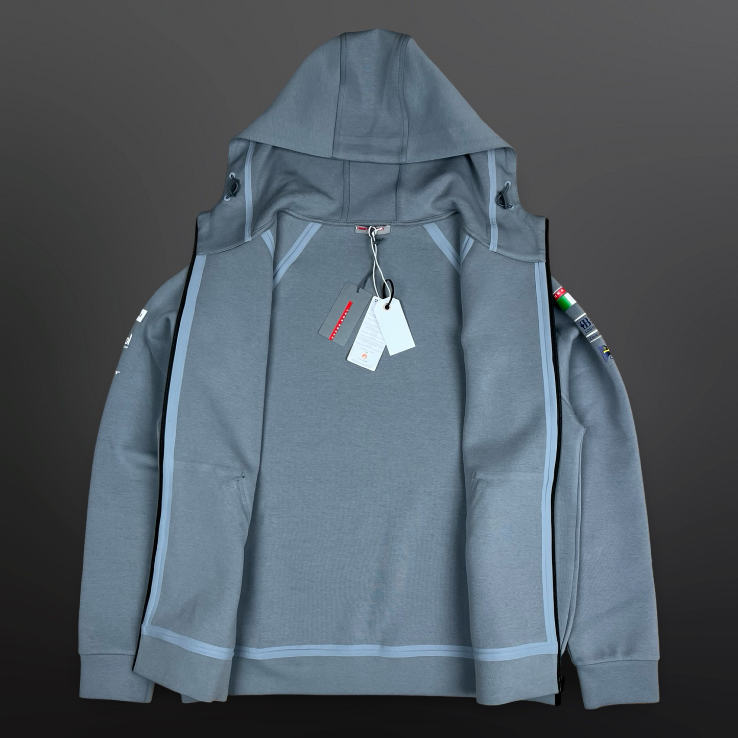 Prada Luna Rossa Pirelli Team Hoodie – Grå Str. XL