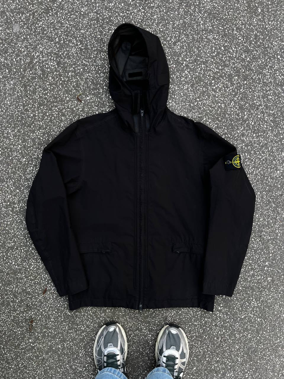 Stone Island Regnjakke Gore-Tex  Paclite L Large Sort