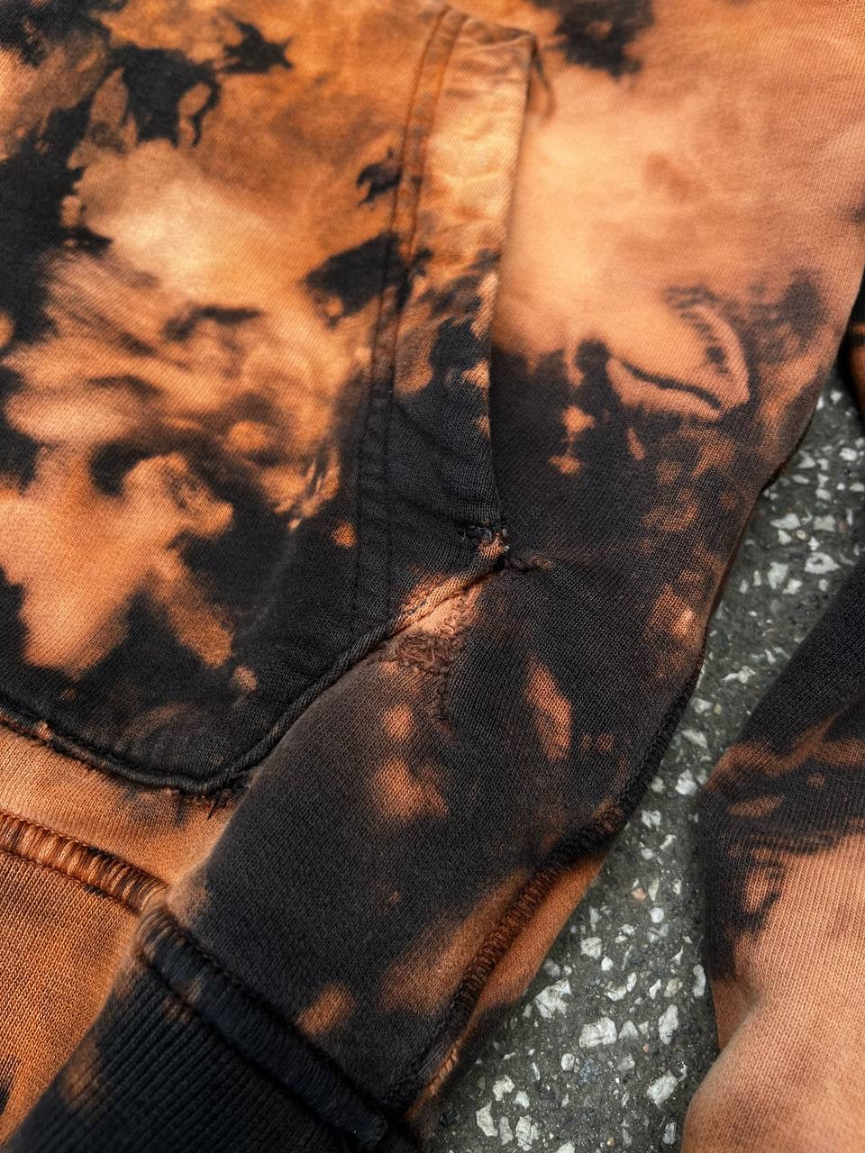 Stone Island Off Dyed Treatment Hættetrøje Hoodie i L Brugt Used