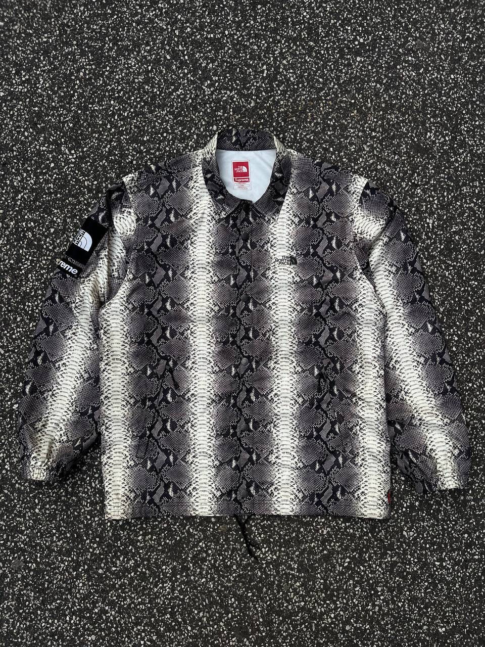 Supreme X The North Face Regnjakke Skaljakke Snake Skin L Large Grå