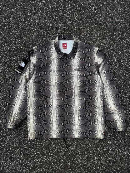 Supreme X The North Face Regnjakke Skaljakke Snake Skin L Large Grå