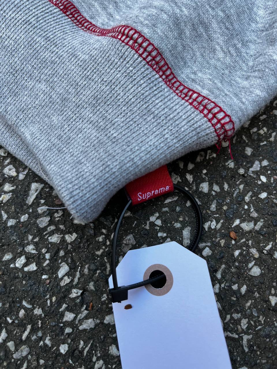 Supreme Hoodie Hættetrøje Grå Grey L Large Mænd Unisex