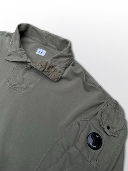 Pullover C.P. Company Quarter Zip Khaki Large Herre