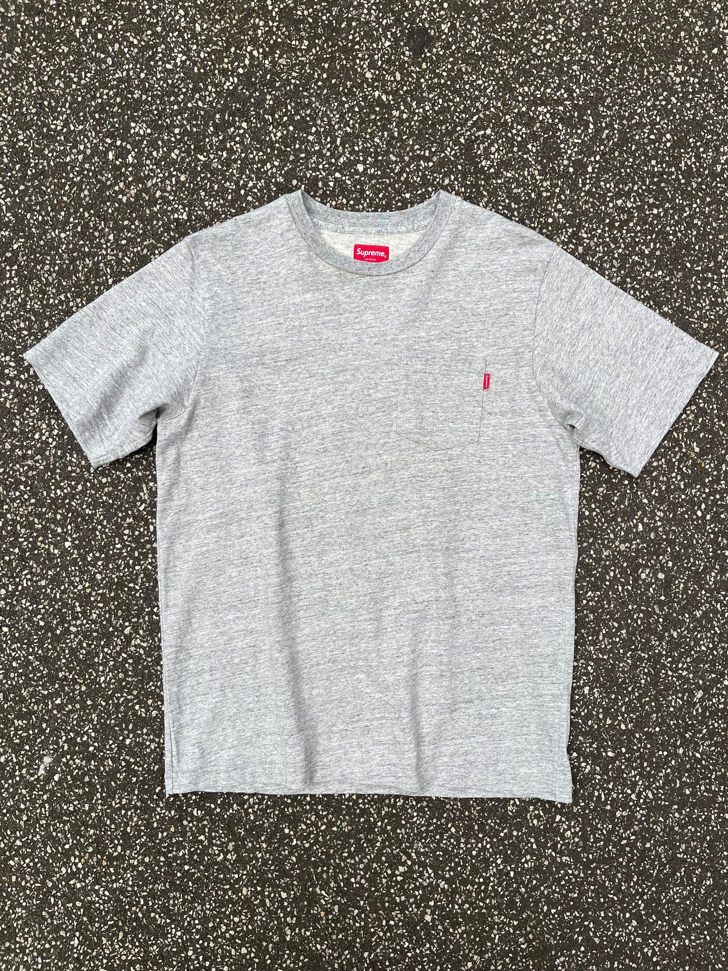 Supreme Pocket Tee Heather Grey M Medium